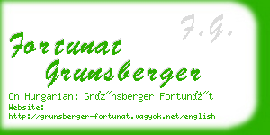 fortunat grunsberger business card